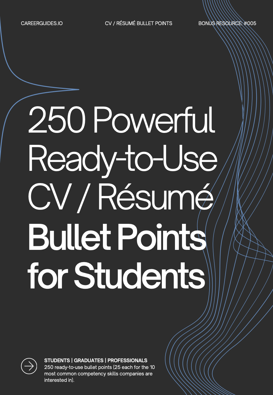 250 Powerful Ready-to-Use CV Bullet Points for Students